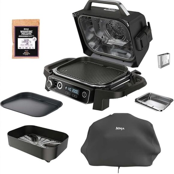 Ninja Woodfire Outdoor Grill (Dimensions D x W x H	23.62"D x 18.58"W x 13.31"H) - Picture 3 of 6